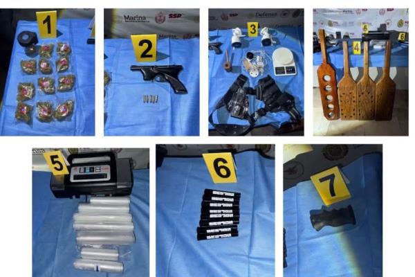 En cateo aseguran diversos objetos y droga, en Córdoba