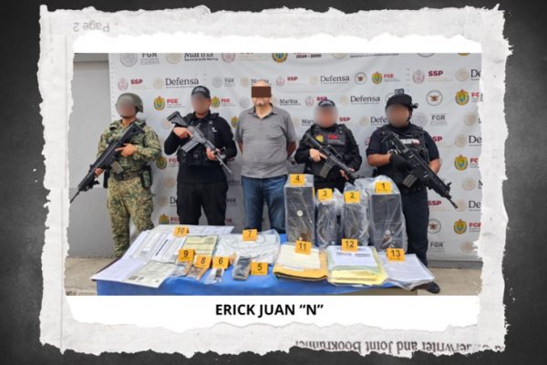Por presunta falsificación, detienen a hombre y decomisan documentos y dispositivos en Xalapa