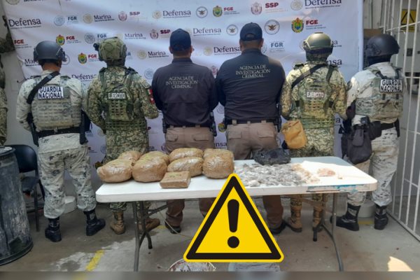 Aseguran empaques con droga durante cateo realizado en Tuxpan