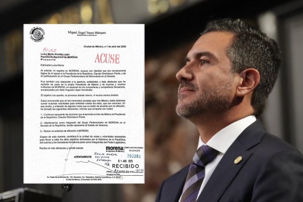 Senador Miguel Ángel Yunes Márquez retira su solicitud de afiliación a Morena