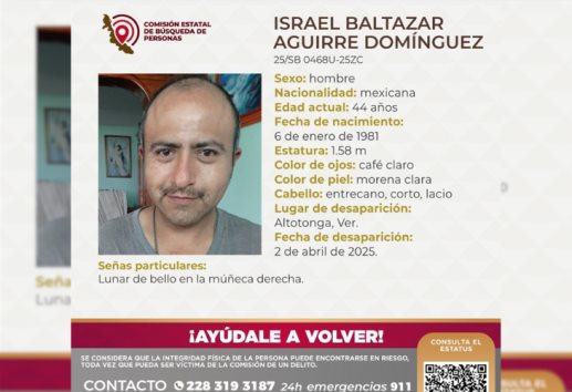 ¿Lo has visto?: Israel, de 44 años, está desaparecido en Altotonga