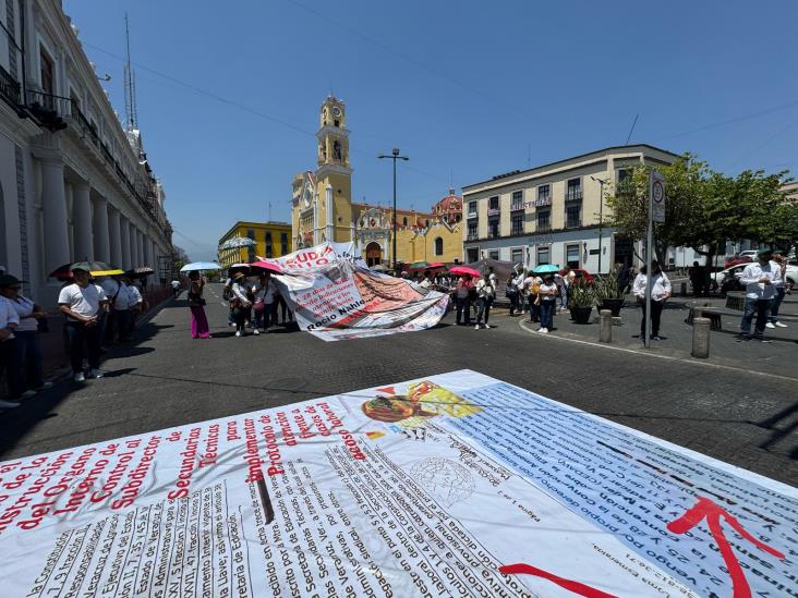 La SEV protege aviadores y acosadores: Siatem; toman centro de Xalapa  (+VIDEO)