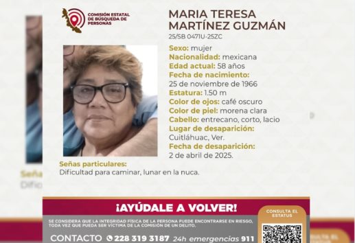 Se busca: María Teresa, de 58 años, está desaparecida en Cuitláhuac