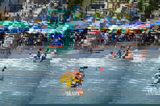 Simulan rescates acuáticos en Villa del Mar previo a Semana Santa en Veracruz