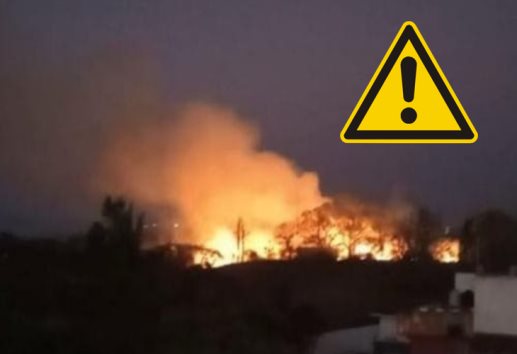 Incendio arrasa pastizales en Pedregal de Las Animas y moviliza a bomberos de Xalapa