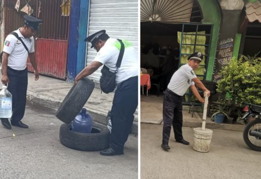 Continúa retiro de objetos aparta lugares en las calles de Poza Rica