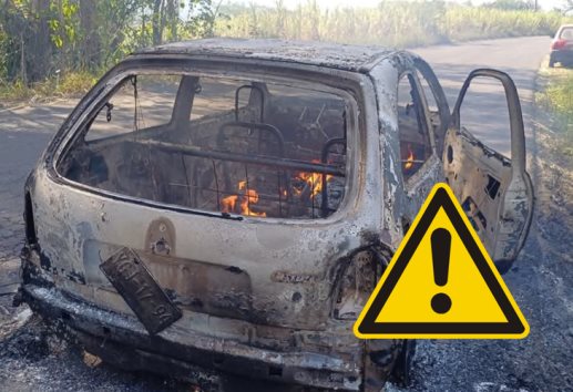 Localizan vehículo calcinado en la carretera Córdoba-Tezonapa