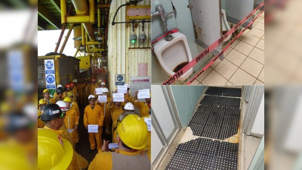 Sigue crisis de hambruna y brotan enfermedades en plataformas petroleras