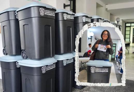 ¿Qué opinas? Regalan botes de basura a quienes pagaron su Predial en Ixtaczoquitlán