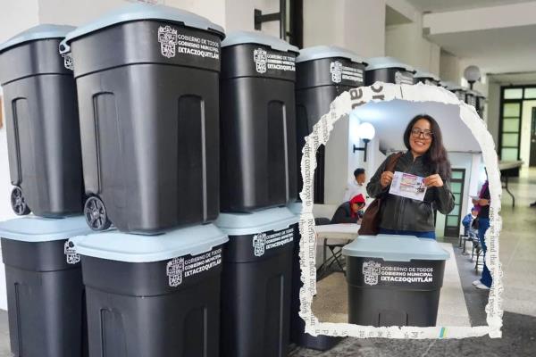 ¿Qué opinas? Regalan botes de basura a quienes pagaron su Predial en Ixtaczoquitlán