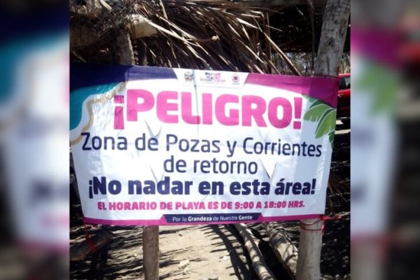 Con operativo, advierten a turistas por riesgos en playas de Úrsulo Galván