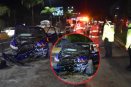 Auto termina destrozado tras accidente en avenida Lázaro Cárdenas en Xalapa