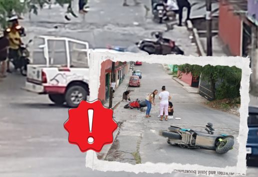 Chocan dos motonetas en calles de Misantla, dejando dos lesionados