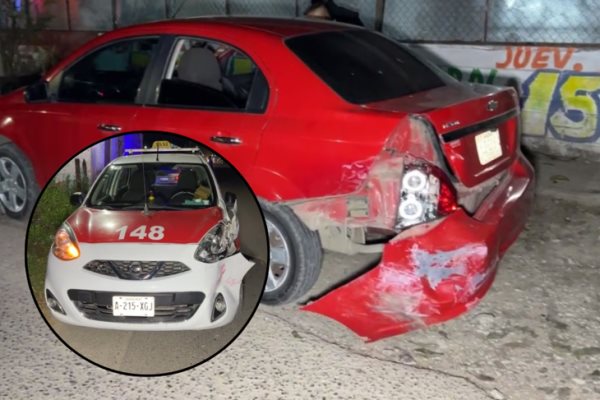 Dos autos se dan encontronazo en Tlapacoyan