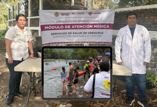 Aplican vacunas a bañistas en zona centro de Veracruz