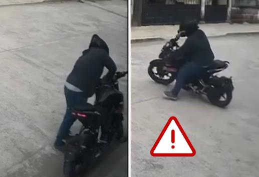 ¿Y nadie lo vio? En pleno día, roban motocicleta en Misantla (+VIDEO)