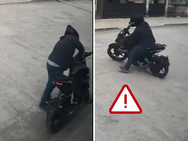 ¿Y nadie lo vio? En pleno día, roban motocicleta en Misantla (+VIDEO)