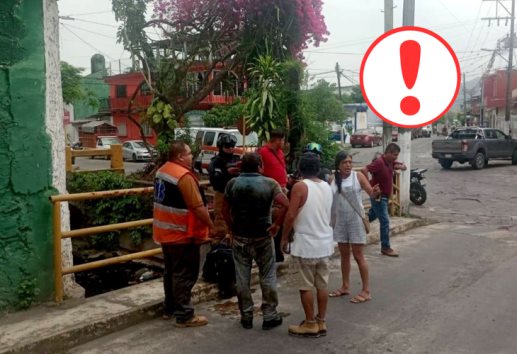 Hombre cae al arroyo Pailte en pleno centro de Misantla