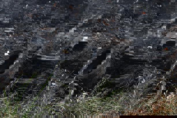 Bomberos municipales combaten incendio de basura al costado de Conalep de Veracruz