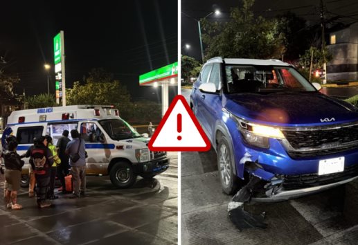 Fuerte choque entre moto y camioneta en Xalapa, deja un hospitalizado 