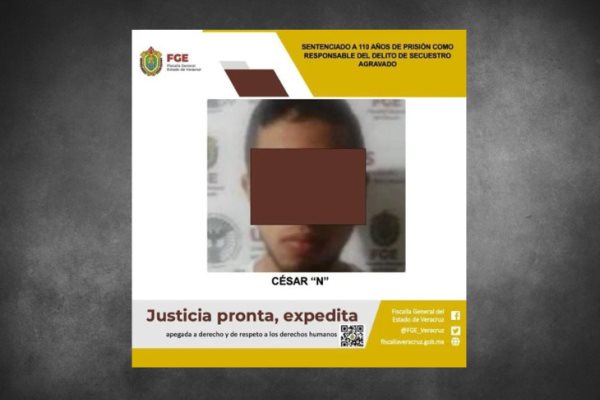 Hombre es sentenciado en Córdoba a 110 años de prision; por secuestro y homicidio 