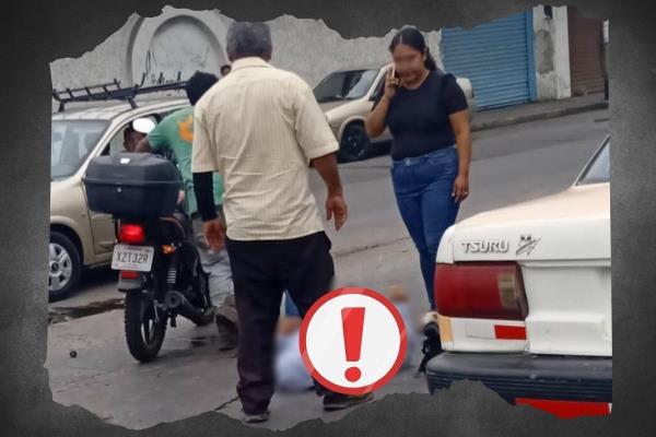 ¡Qué golpe! Derrapa motociclista en bulevar Othón Arróniz de Córdoba