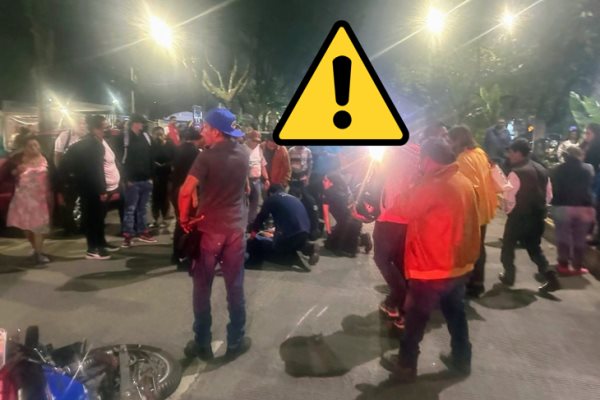 Imprudente motociclista arrolla a una joven en Xalapa e intenta huir
