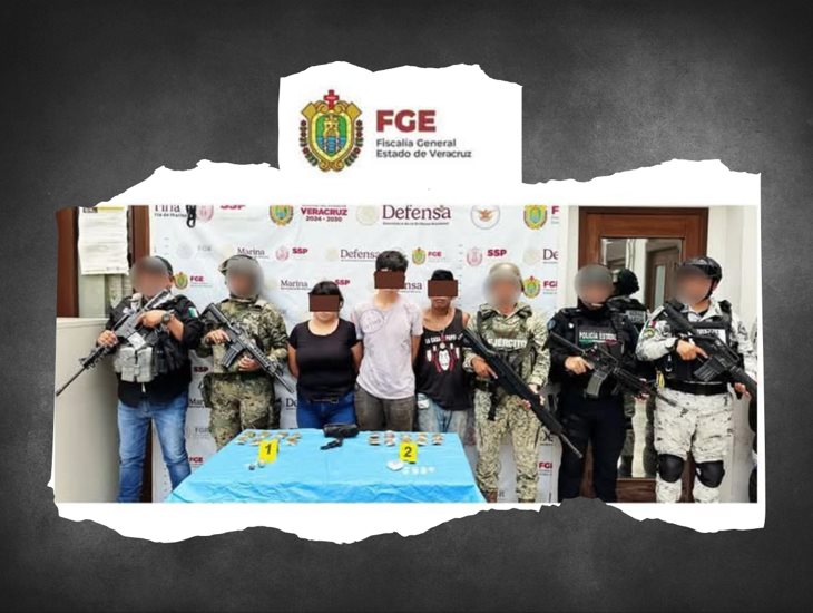 Detienen a tres y aseguran droga durante cateo en Amatlán