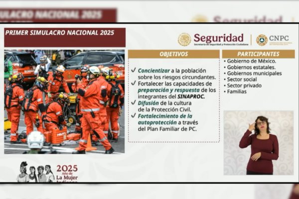 Ya viene el primer Simulacro Nacional 2025; este día