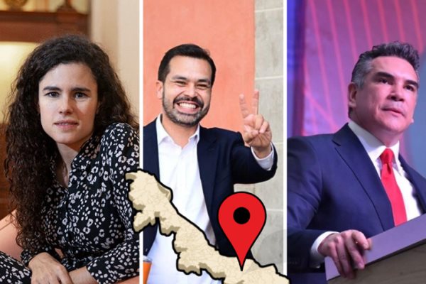 Luisa María Alcalde, Álvarez Maynez y Alito Moreno en arranque de campañas en Veracruz