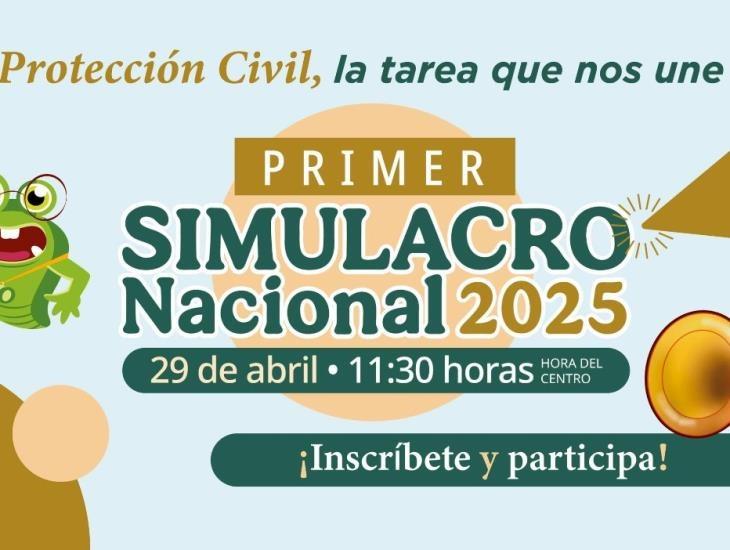 Veracruz, listo para participar en el Primer Simulacro Nacional 2025