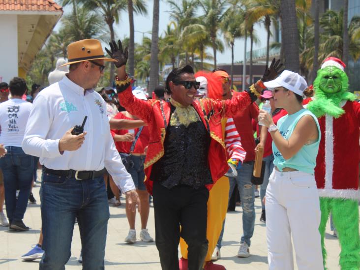 Efectúan primera rumbata del Carnaval de Veracruz 2025 de Semana Santa