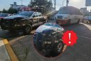 Patrulla municipal choca contra  autobús en avenida Lázaro Cárdenas en Xalapa