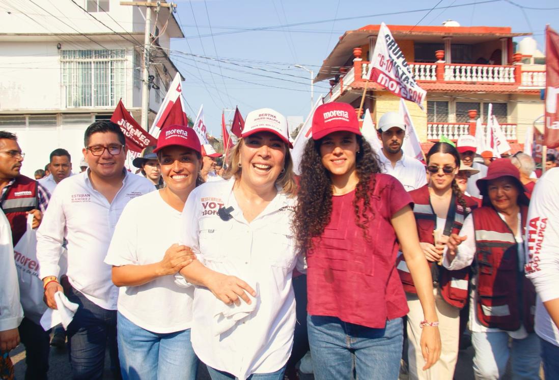 Luisa María Alcalde, líder nacional de Morena visita Boca del Río para apoyar a Bertha Ahued Malpica