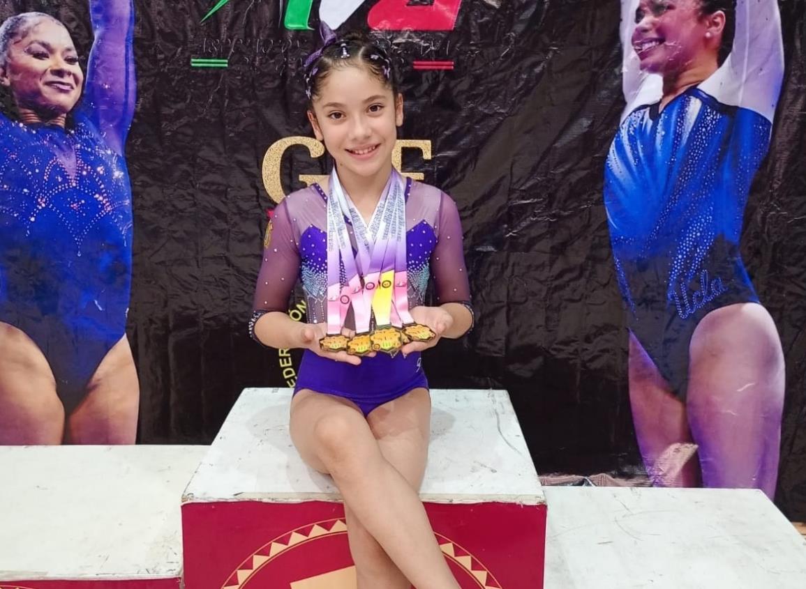 Isabella Sánchez conquista oro en el Estatal de Gimnasia