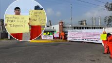 Por segundo día consecutivo, se manifiestan y bloquean sector industrial en Minatitlán; exigen pagos de proyectos