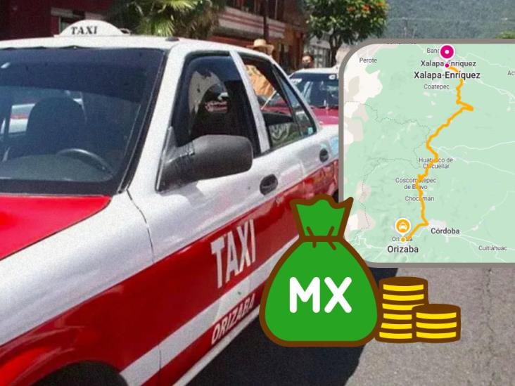 ¿Cuánto cuesta un taxi de Orizaba a Xalapa?