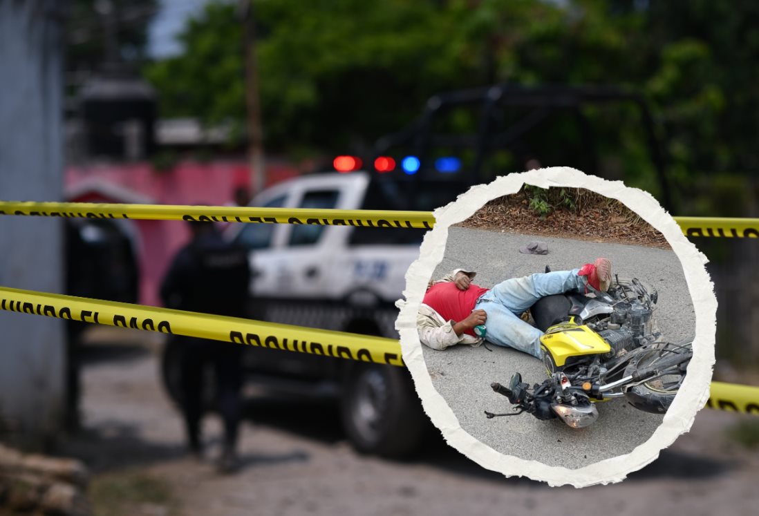 Accidente en carretera de Papantla deja a motociclista gravemente herido