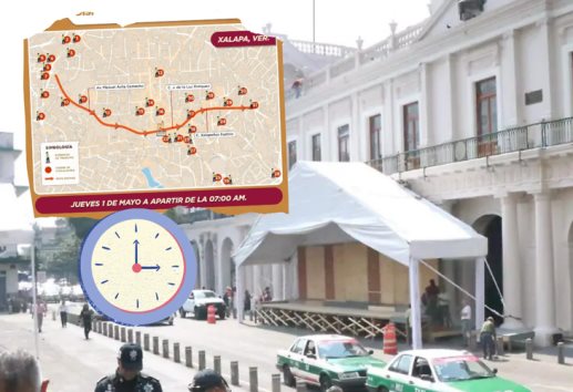 ¿Cuánto tiempo durará el cierre de calles en Xalapa este 1 de mayo?
