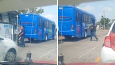 Graban pelea de choferes de camiones urbanos en Veracruz | VIDEO