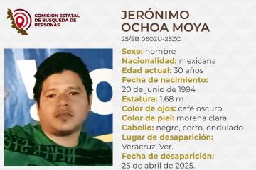 Desaparece el joven Jerónimo Ochoa Moya en el puerto de Veracruz