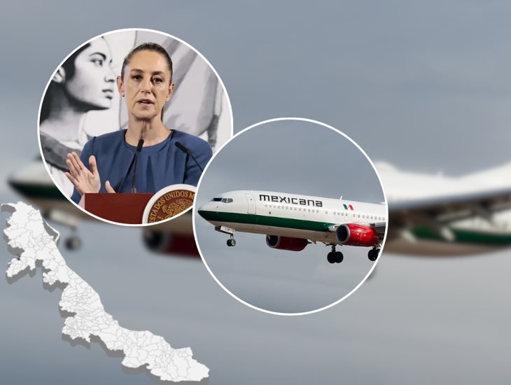Presidenta propondrá vuelos de Mexicana de Aviación hacia Veracruz; con nueva flota brasileña