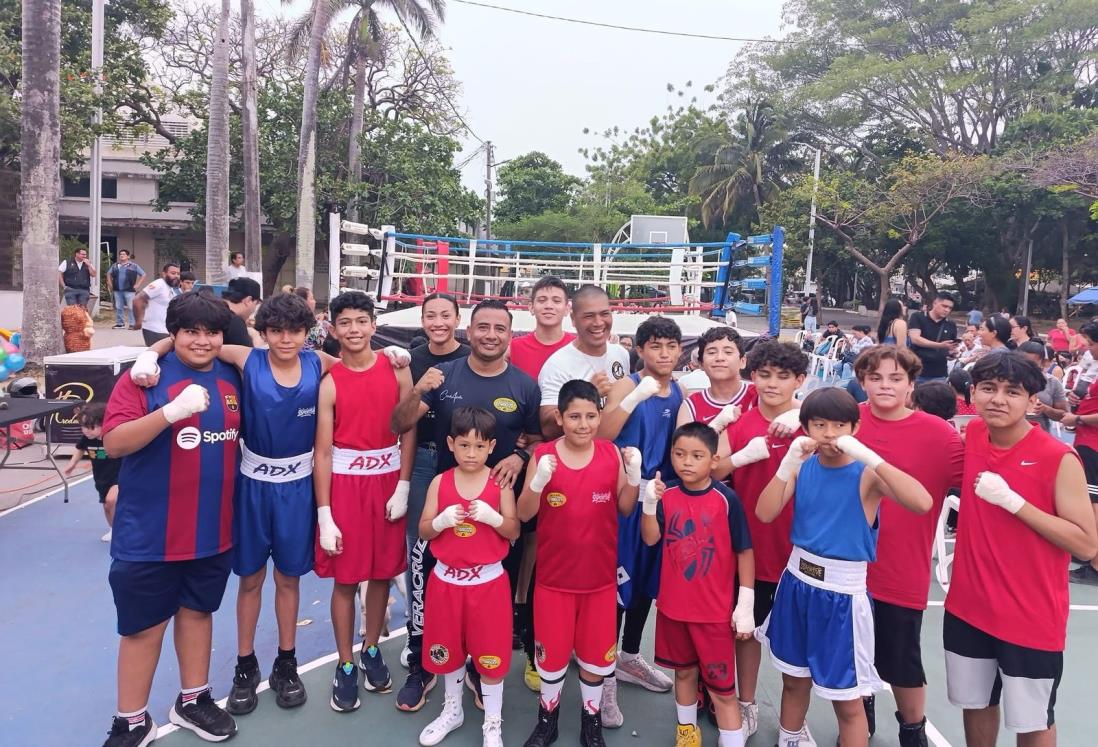 Realizan exhibición de boxeo para fomentar talento infantil