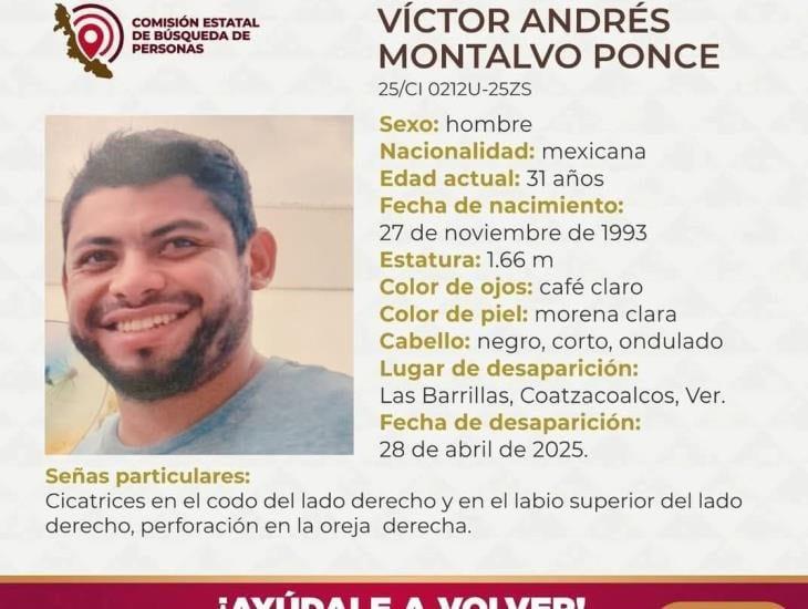 Desaparece en Coatzacoalcos Víctor Andrés Montalvo
