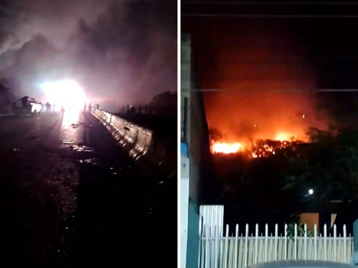 ¡Cuidado! Explota pipa en autopista Esperanza-Ciudad Mendoza (+Video)