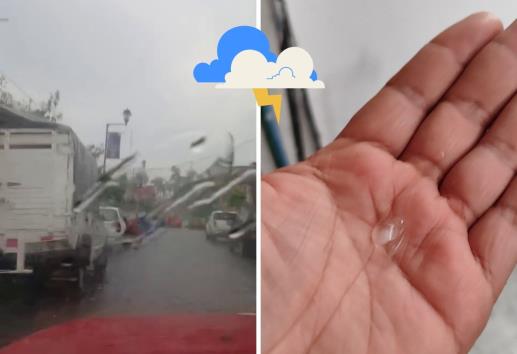 Lluvia y granizo sorprendió a la región de Xalapa este jueves