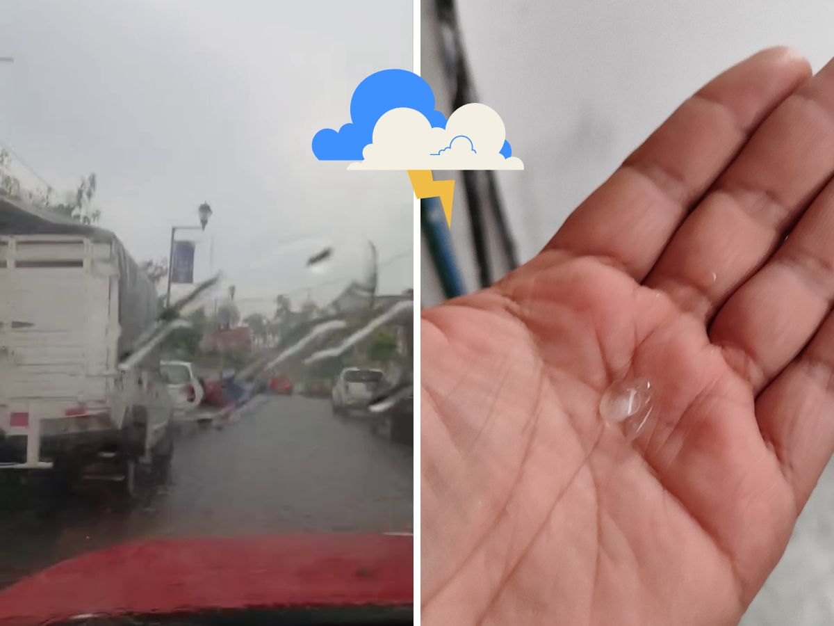Lluvia y granizo sorprendió a la región de Xalapa este jueves