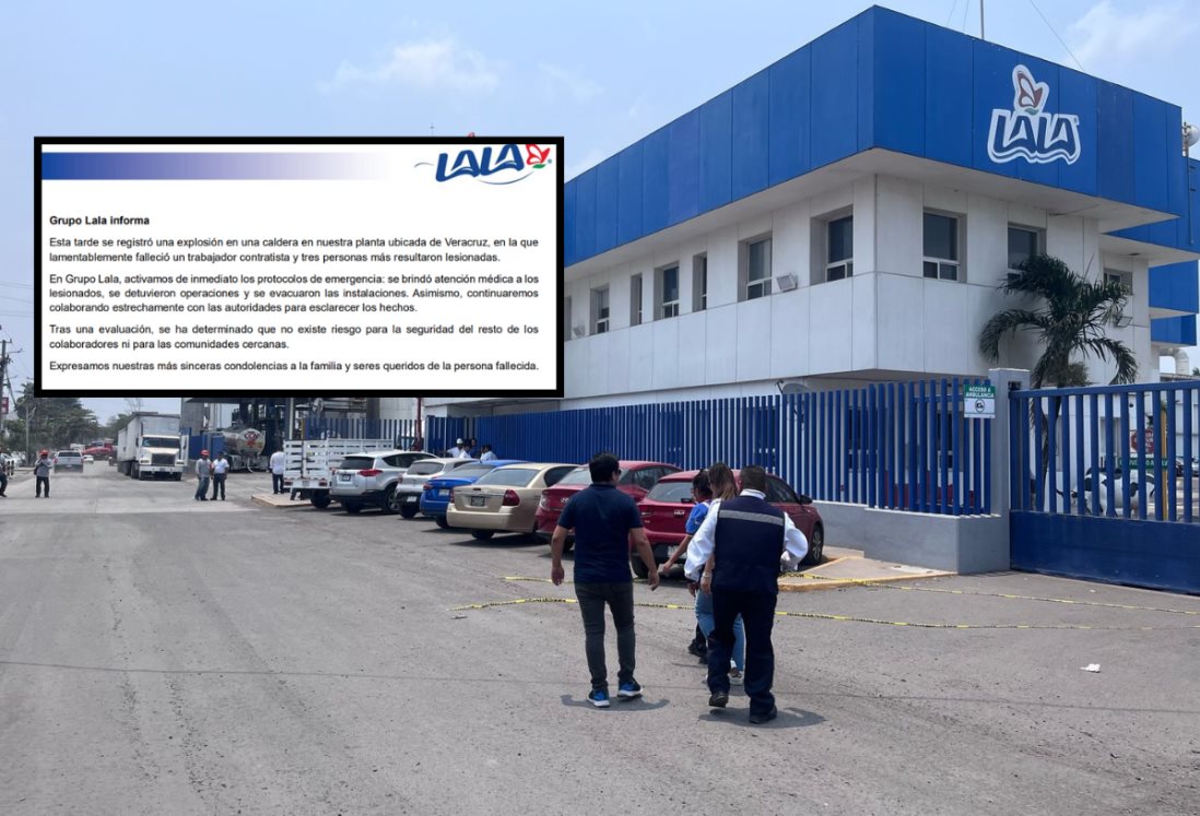 Grupo Lala confirma un muerto y tres heridos en Veracruz tras explosión en una caldera
