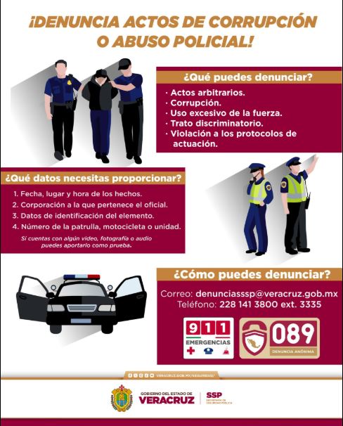 ¿Cómo denunciar corrupción policial en Veracruz?