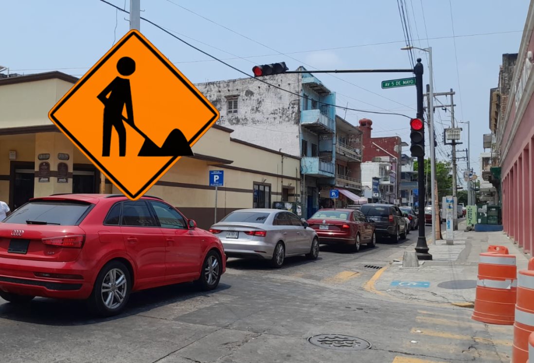 Estos son los cierres viales en el centro de Veracruz este 03 de mayo de 2025